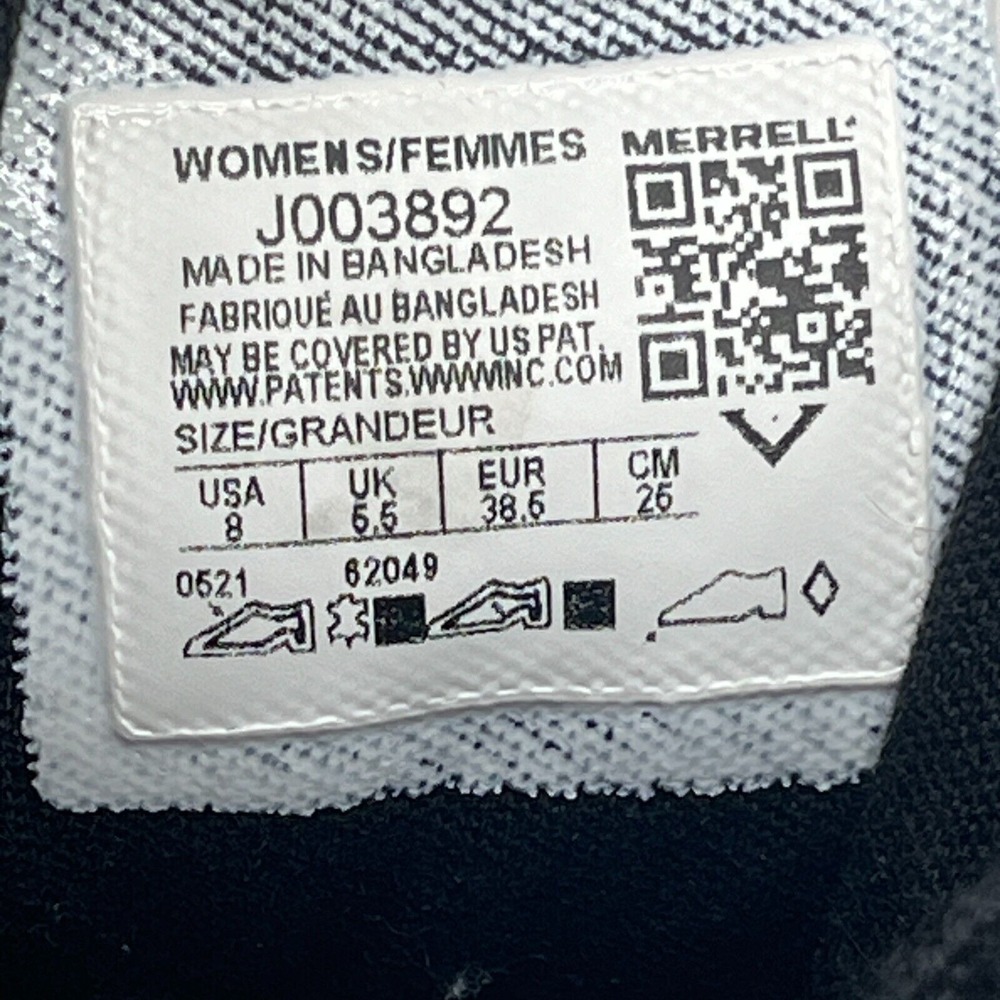 Merrell Holly 2 Women's Bootie 8 Black Gray Leather Lace Up Ankle Shoes J003892 - Picture 9 of 16